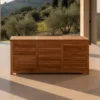 Garten Kissenbox Sorine - 60x130x50 aus Teakholz