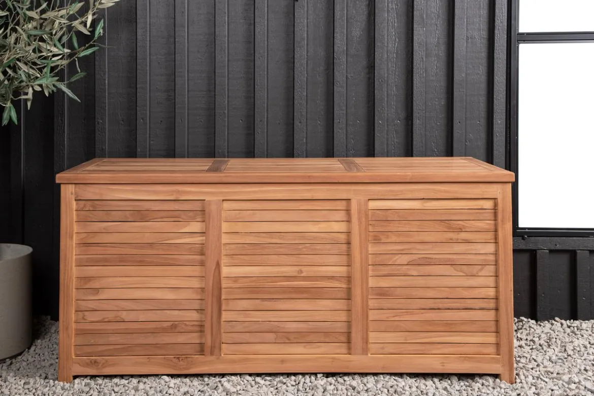 Garten Kissenbox Sorine - 60x130x50 aus Teakholz