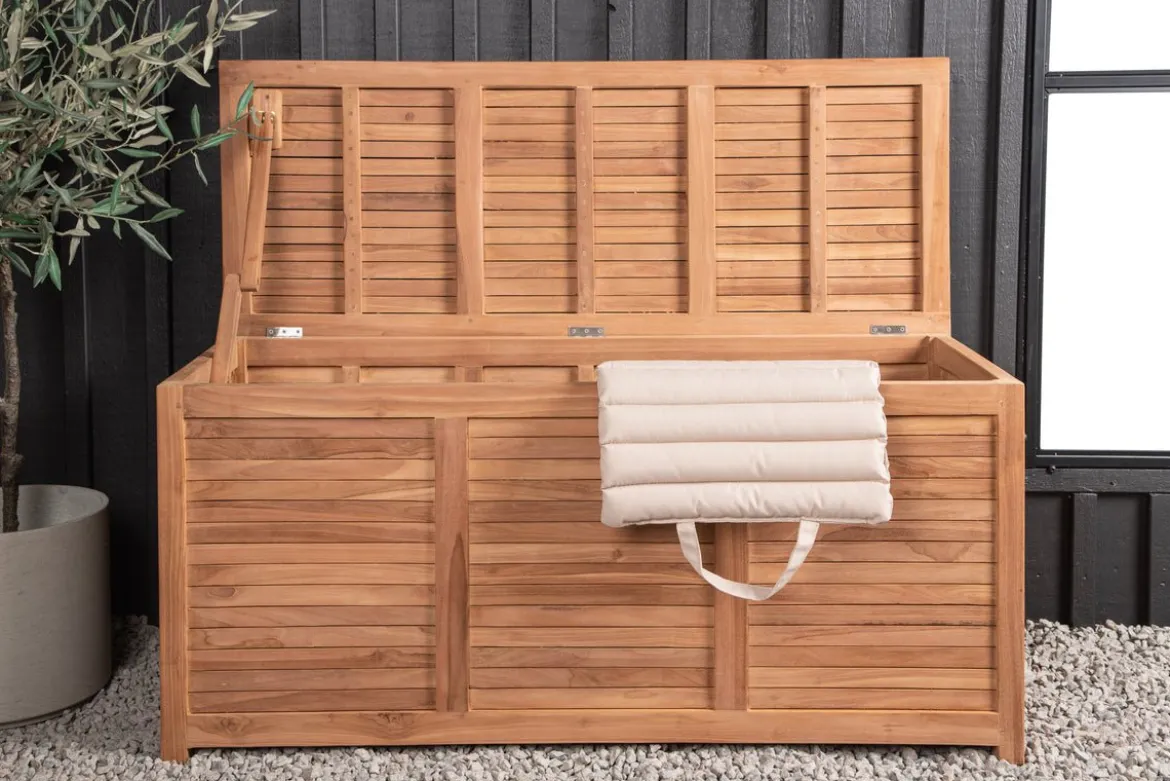 Garten Kissenbox Sorine - 60x130x50 aus Teakholz
