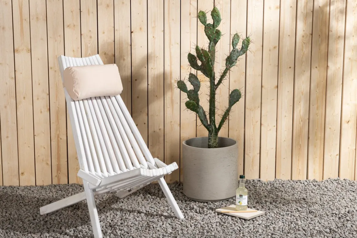 Garten-Loungesessel Active - aus Akazienholz in Weiß