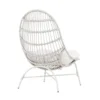 Garten- Loungesessel Anne - Aus Polyester und Stahl in Beige