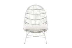 Garten- Loungesessel Anne - Aus Polyester und Stahl in Beige