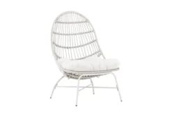 Garten- Loungesessel Anne - Aus Polyester und Stahl in Beige