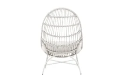 Garten- Loungesessel Anne - Aus Polyester und Stahl in Beige