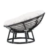 Garten-Loungesessel Bob - aus schwarzem Rattan inklusive Kissen