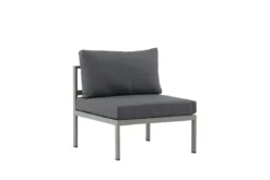 Garten Loungesessel Borelio - Outdoor-Sessel aus Aluminium & Stoff