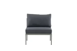 Garten Loungesessel Borelio - Outdoor-Sessel aus Aluminium & Stoff