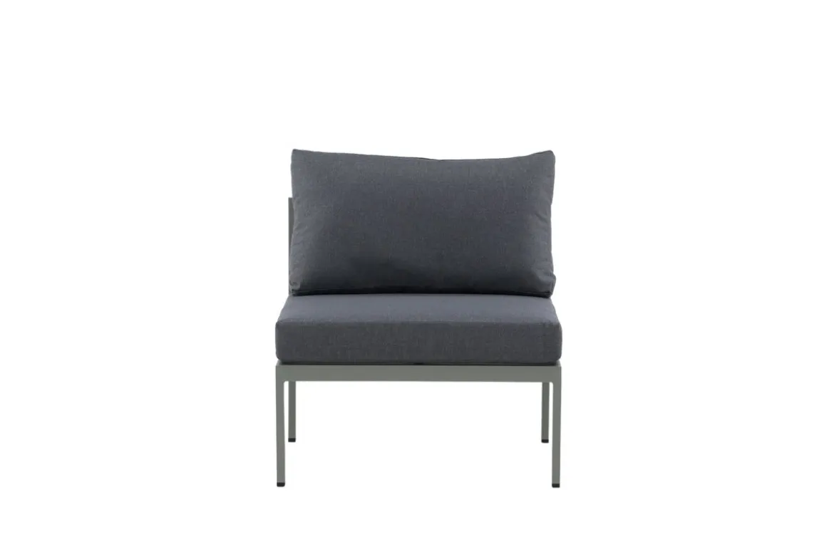 Garten Loungesessel Borelio - Outdoor-Sessel aus Aluminium & Stoff
