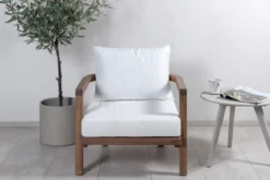 Garten-Loungesessel Erika - in Braun aus Akazie und Polyester