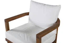 Garten-Loungesessel Erika - in Braun aus Akazie und Polyester