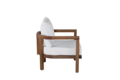 Garten-Loungesessel Erika - in Braun aus Akazie und Polyester