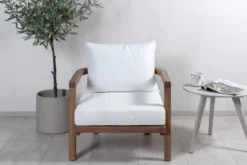 Garten-Loungesessel Erika - in Braun aus Akazie und Polyester