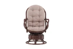 Garten-Loungesessel Finn - aus Rattan in Dunkelwalnuss
