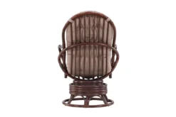 Garten-Loungesessel Finn - aus Rattan in Dunkelwalnuss