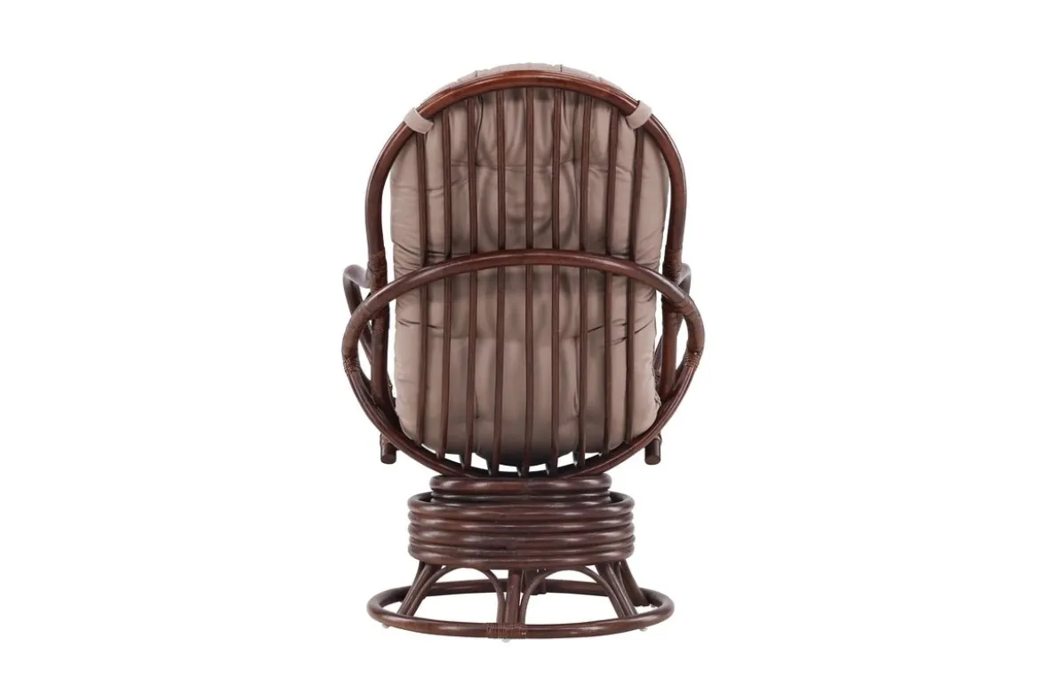 Garten-Loungesessel Finn - aus Rattan in Dunkelwalnuss