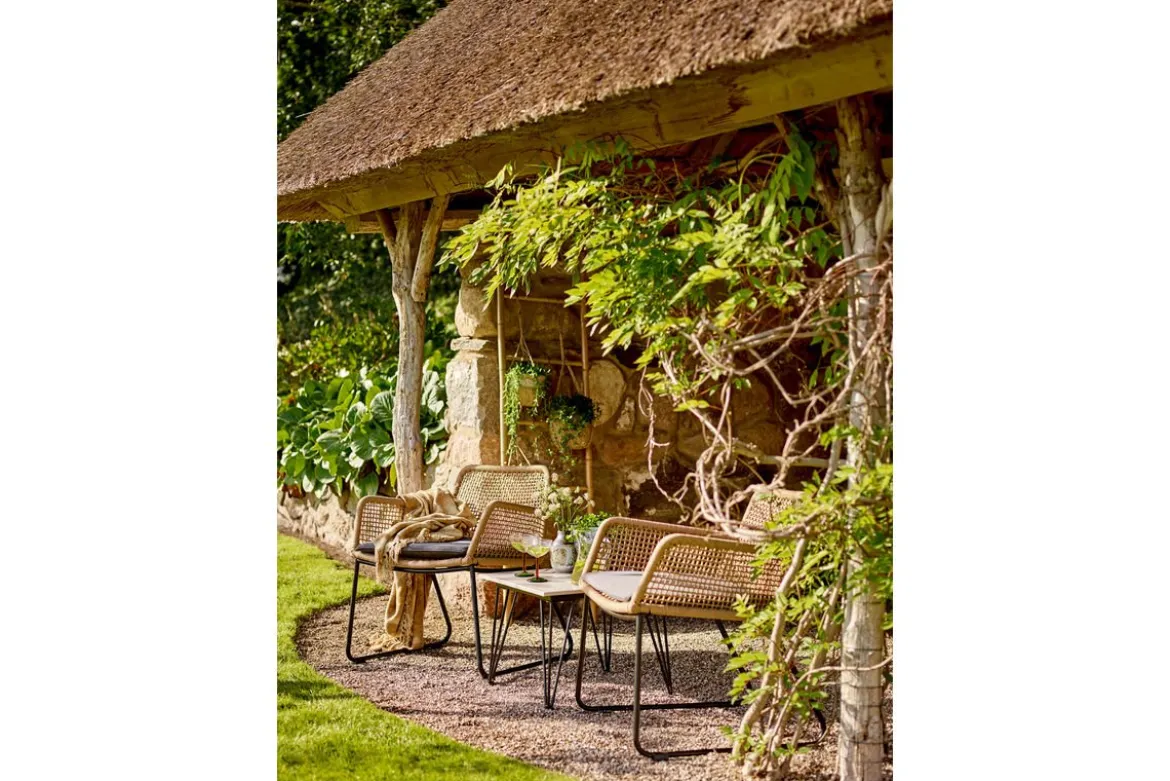 Garten Loungesessel Kairo – Metall mit handgeflochtenem Seil