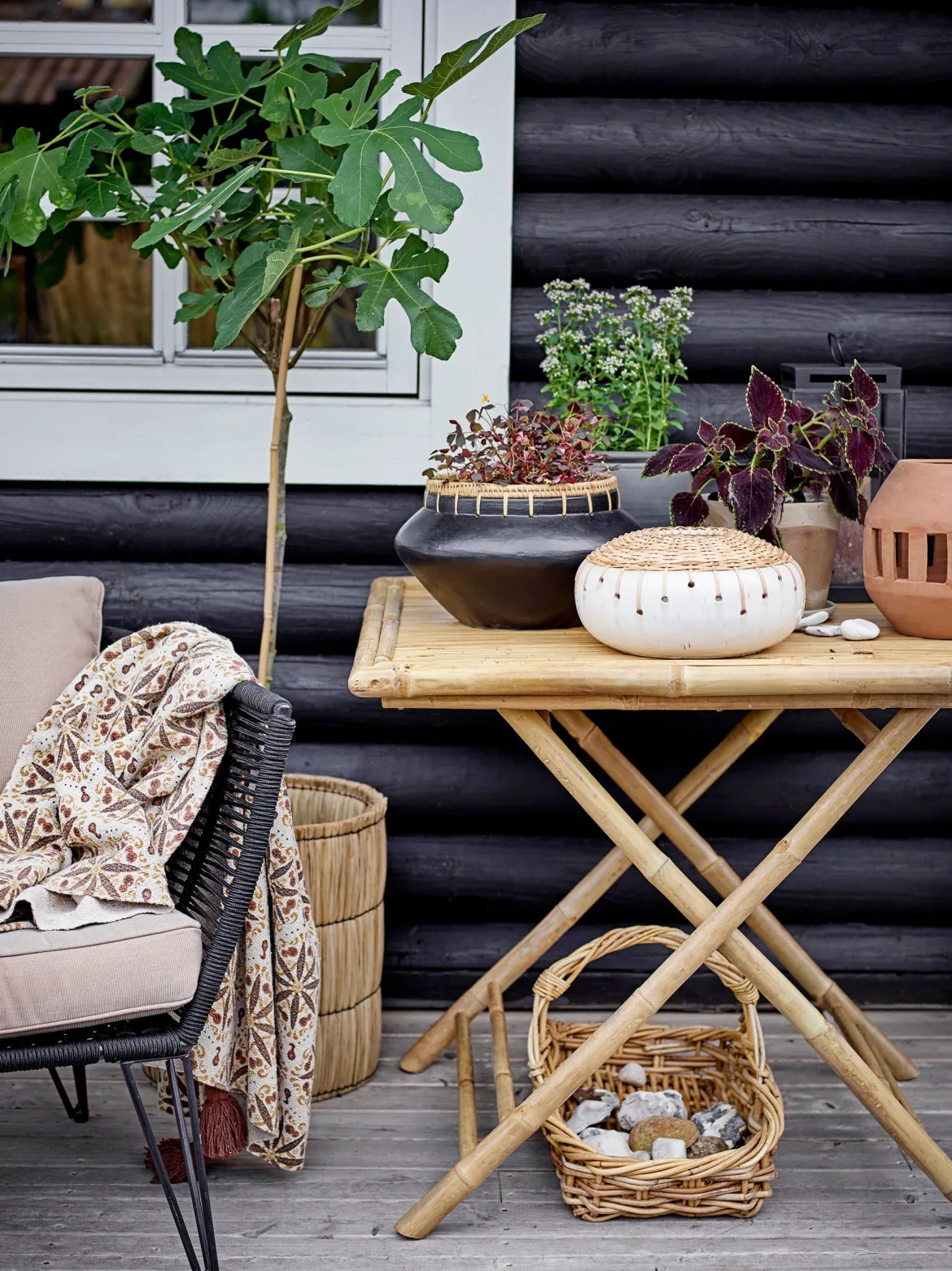 Garten Loungesessel Kairo – Metall mit handgeflochtenem Seil