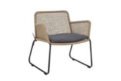 Garten Loungesessel Kairo – Metall mit handgeflochtenem Seil