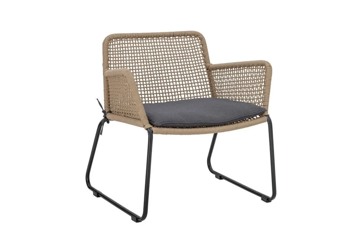 Garten Loungesessel Kairo – Metall mit handgeflochtenem Seil