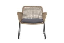 Garten Loungesessel Kairo – Metall mit handgeflochtenem Seil