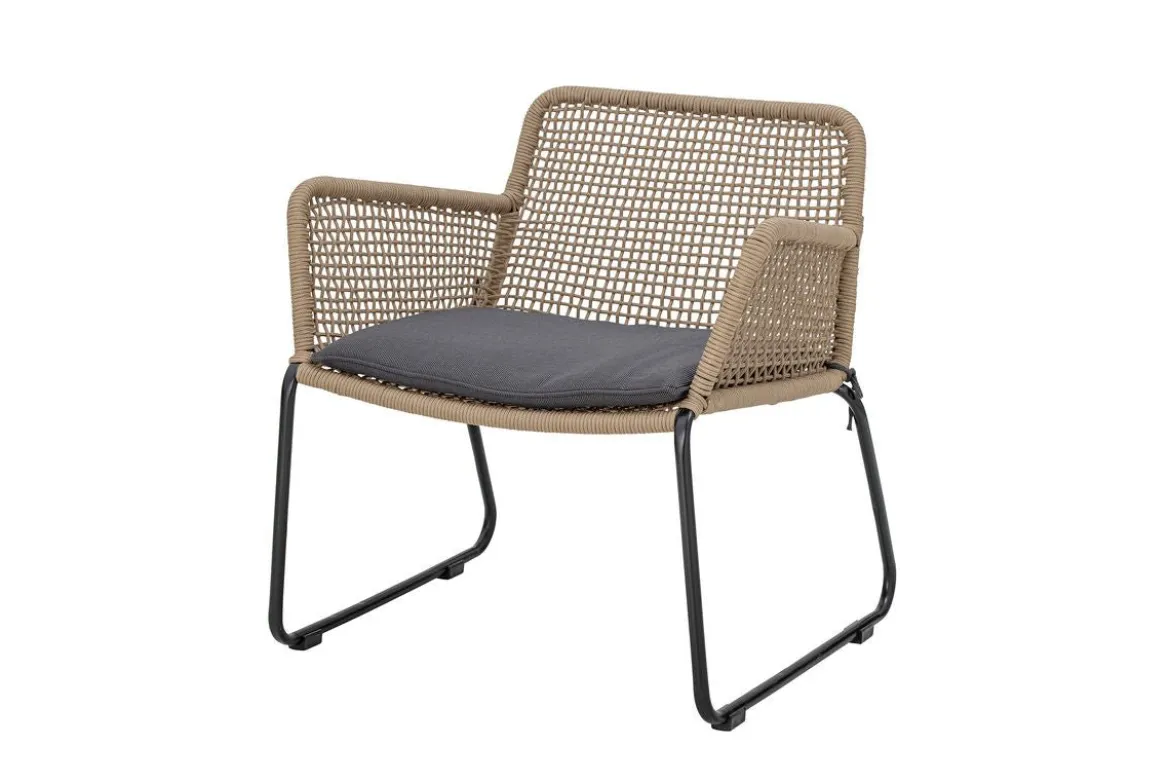 Garten Loungesessel Kairo – Metall mit handgeflochtenem Seil