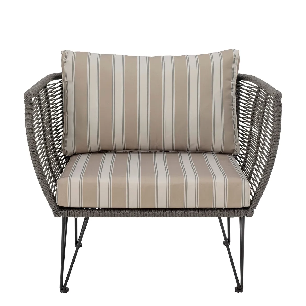 Garten Loungesessel Kairo – Metall mit handgeflochtenem Seil