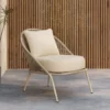 Garten- Loungesessel Larissa - In der Farbe Beige inklusive Kissen