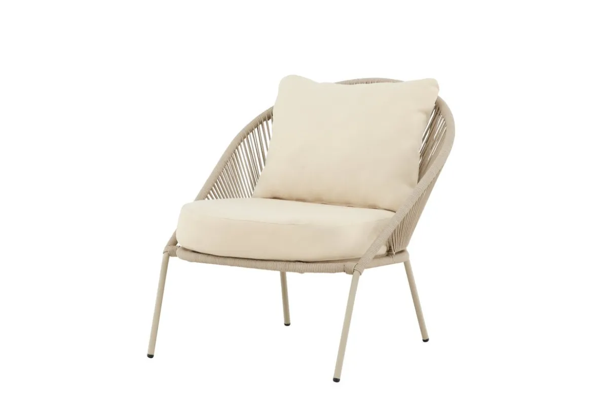 Garten- Loungesessel Larissa - In der Farbe Beige inklusive Kissen