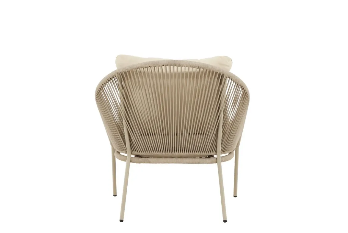 Garten- Loungesessel Larissa - In der Farbe Beige inklusive Kissen