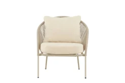 Garten- Loungesessel Larissa - In der Farbe Beige inklusive Kissen
