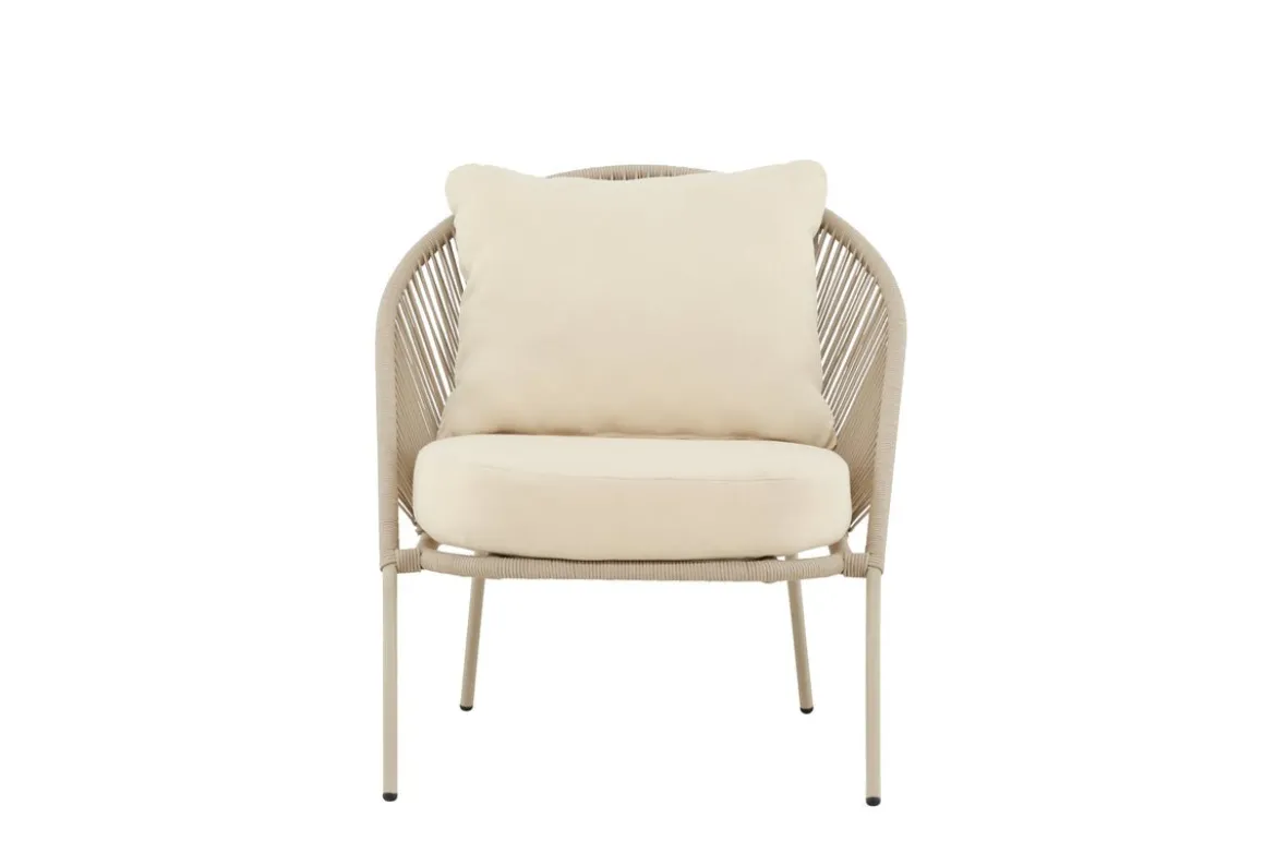 Garten- Loungesessel Larissa - In der Farbe Beige inklusive Kissen