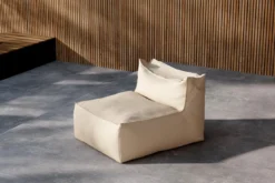 Garten Loungesessel Minoa – mit beigem Olefin Bezug
