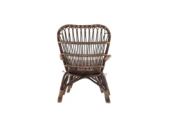Garten-Loungesessel Neapel - aus Bambus und Rattan in Walnussbraun