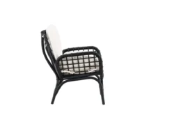 Garten- Loungesessel Porto - Aus Rattan in der Farbe Schwarz