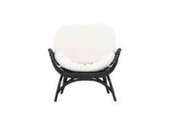 Garten- Loungesessel Porto - Aus Rattan in der Farbe Schwarz