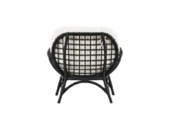 Garten- Loungesessel Porto - Aus Rattan in der Farbe Schwarz