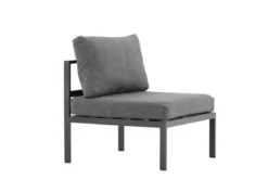 Garten Loungesessel Rika - Outdoor-Sessel mit Aluminium Gestell und zwei Kissen