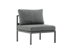 Garten Loungesessel Rika - Outdoor-Sessel mit Aluminium Gestell und zwei Kissen