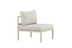 Garten Loungesessel Rika - Outdoor-Sessel mit Aluminium Gestell und zwei Kissen