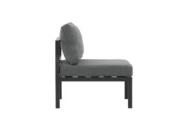 Garten Loungesessel Rika - Outdoor-Sessel mit Aluminium Gestell und zwei Kissen