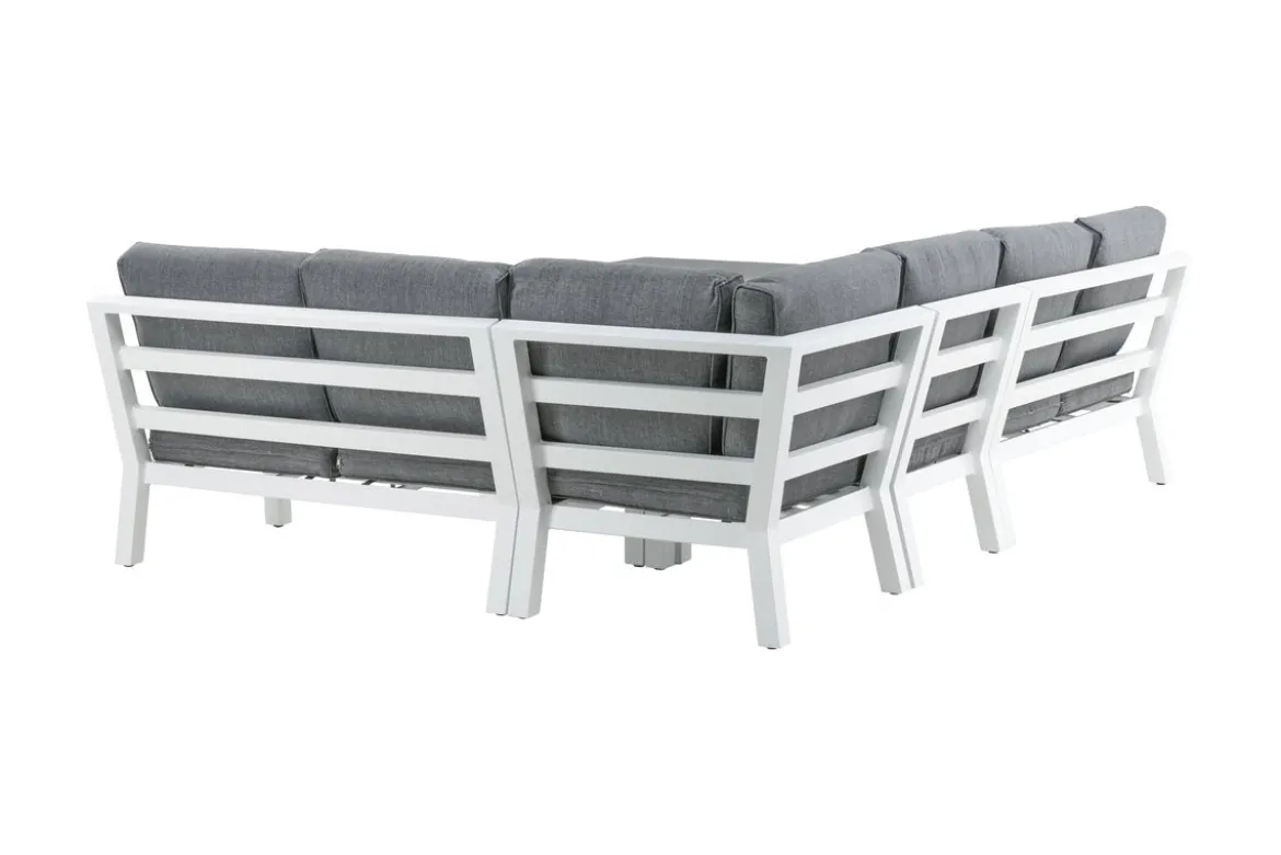 Garten Loungeset Adam – mit Tisch aus Aluminium & Glas