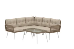 Garten Loungeset Aiko – 2-teiliges Set mit Tisch aus synthetischem Rattan