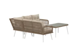 Garten Loungeset Aiko – 2-teiliges Set mit Tisch aus synthetischem Rattan