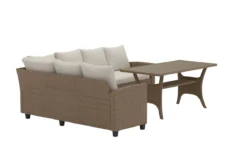 Garten Loungeset Baresa – Großes Ecksofa mit Couchtisch