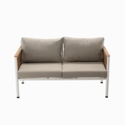 Garten Loungeset Belora – Aluminium Sitzgruppe mit Sofa, 2 Sesseln & Tisch