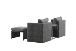 Garten Loungeset Dakar - aus schwarzem Kunstfaser-Rattan