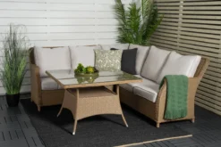 Garten Loungeset Davido – aus Polyrattan mit Ablagetisch