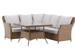 Garten Loungeset Davido – aus Polyrattan mit Ablagetisch