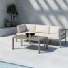 Garten Loungeset Dorello – 3er Sofa mit Couchtisch