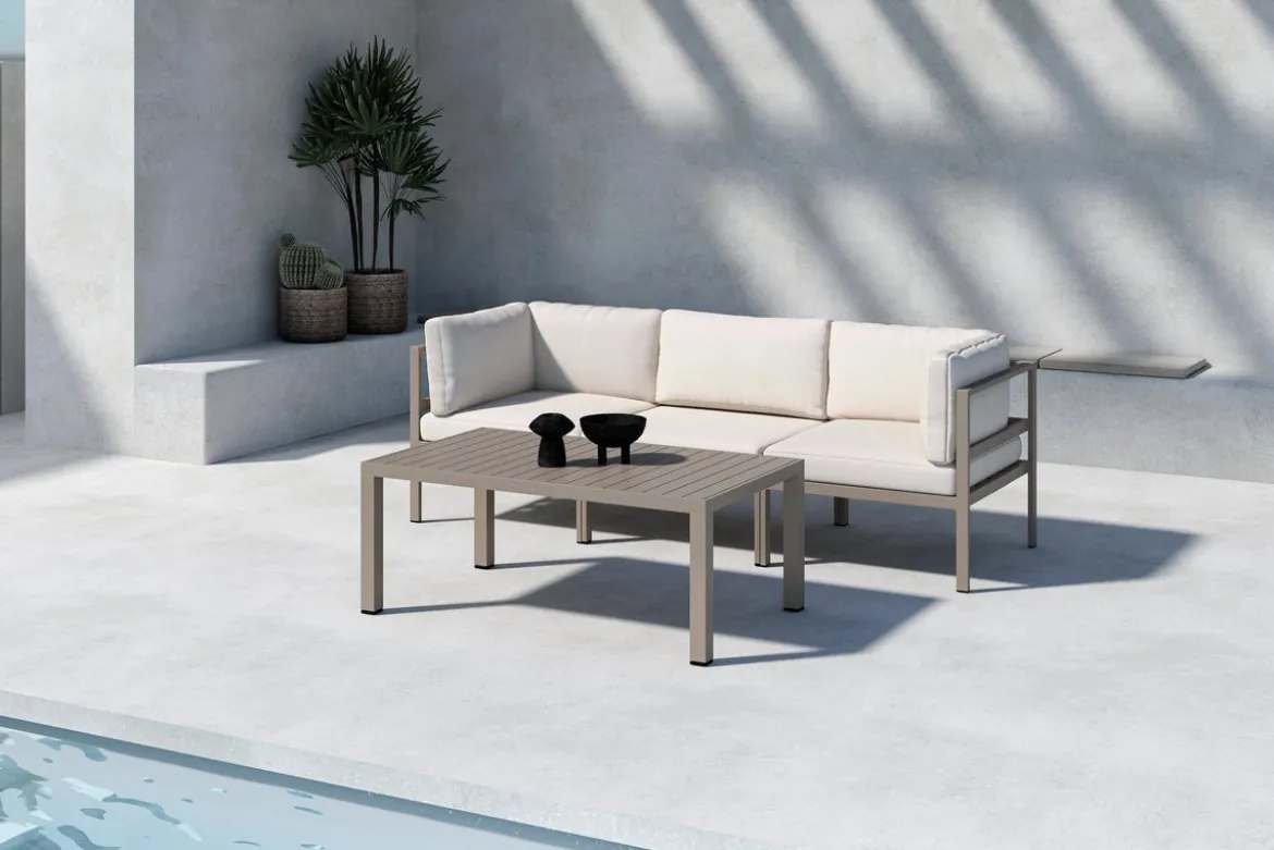 Garten Loungeset Dorello – 3er Sofa mit Couchtisch